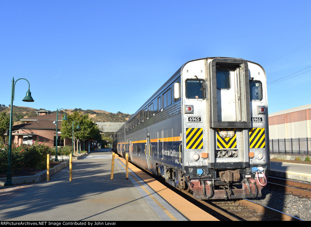 Amtrak Train # 710 getting ready to depart Martinez heading to Bakersfield 